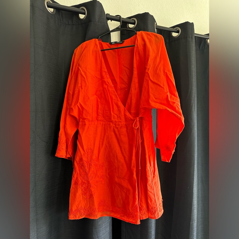 Zara Red Slip Dress